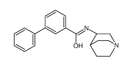 N-[(3R)-1-azabicyclo[2.2.2]octan-3-yl]-3-phenylbenzamide结构式