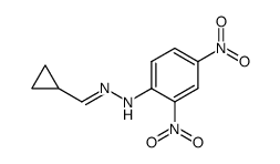 Cyclopropanecarbaldehyde (2,4-dinitrophenyl)hydrazone structure