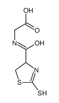 2-[(2-sulfanylidene-1,3-thiazolidine-4-carbonyl)amino]acetic acid Structure