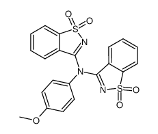 N,N-bis(1,1-dioxo-1,2-benzisothiazol-3-yl)-4-methoxyaniline Structure