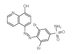 3,5-dibromo-4-[2-(8-oxoquinolin-5-ylidene)hydrazinyl]benzenesulfonamide结构式