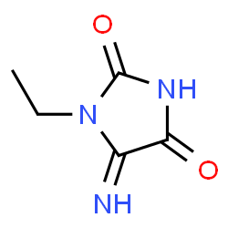 2,4-Imidazolidinedione,1-ethyl-5-imino-(9CI) structure