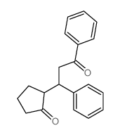 2-(3-oxo-1,3-diphenyl-propyl)cyclopentan-1-one结构式