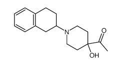 1-[4-hydroxy-1-(1,2,3,4-tetrahydro-naphthalen-2-yl)-piperidin-4-yl]-ethanone结构式