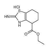 ethyl 2-amino-4,5,6,7-tetrahydro-1,3-benzothiazole-4-carboxylate,hydrochloride结构式
