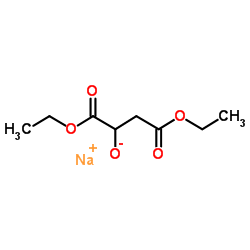 Sodium 1,4-diethoxy-1,4-dioxo-2-butanolate structure