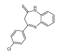 4-(4-chloro-phenyl)-1,3-dihydro-benzo[b][1,4]diazepine-2-thione结构式