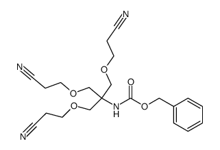 [2-(2-cyanoethoxy)-1,1-bis-(2-cyanoethoxymethyl)ethyl]carbamic acid benzyl ester Structure