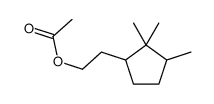 2-(2,2,3-trimethylcyclopent-1-yl)ethyl acetate structure
