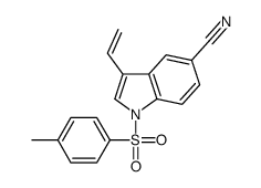 3-ethenyl-1-(4-methylphenyl)sulfonylindole-5-carbonitrile Structure