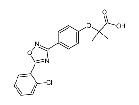 2-{4-[5-(2-chloro-phenyl)-[1,2,4]oxadiazol-3-yl]-phenoxy}-2-methyl-propionic acid结构式