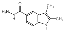 2,3-二甲基-1H-吲哚-5-羧酸肼结构式