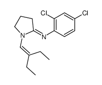 N-(2,4-dichlorophenyl)-1-(2-ethylbut-1-enyl)pyrrolidin-2-imine structure