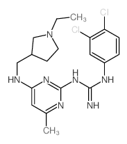 1-(3,4-dichlorophenyl)-2-[4-[(1-ethylpyrrolidin-3-yl)methylamino]-6-methyl-pyrimidin-2-yl]guanidine Structure