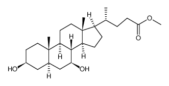 methyl 3β,7β-dihydroxy-5α-cholanate Structure