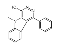 5-methyl-1-phenyl-3H-pyridazino[4,5-b]indol-4-one结构式