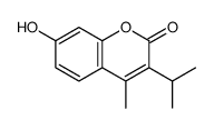7-羟基-4-甲基-3-(丙-2-基)-2H-色烯-2-酮结构式