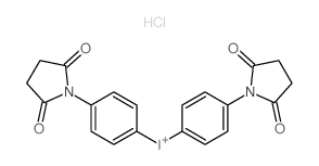bis[4-(2,5-dioxopyrrolidin-1-yl)phenyl]iodanium,hydrochloride Structure