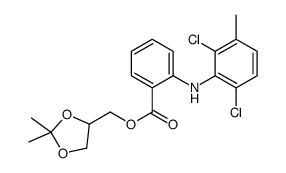 (2,2-dimethyl-1,3-dioxolan-4-yl)methyl 2-(2,6-dichloro-3-methylanilino)benzoate Structure