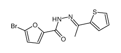5-bromo-N-[(E)-1-thiophen-2-ylethylideneamino]furan-2-carboxamide结构式