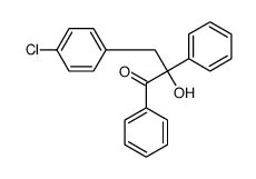 3-(4-chlorophenyl)-2-hydroxy-1,2-diphenylpropan-1-one结构式