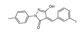 (4Z)-4-[(3-iodophenyl)methylidene]-1-(4-methylphenyl)pyrazolidine-3,5-dione结构式