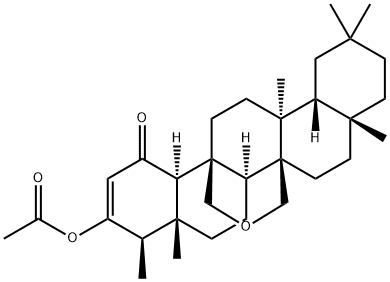 3-Acetyloxy-25,26-epoxy-D:A-friedoolean-2-en-1-one structure