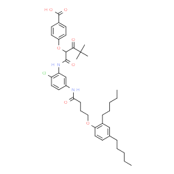 4-[1-[[2-chloro-5-[4-(2,4-dipentylphenoxy)butanoylamino]phenyl]carbamo yl]-3,3-dimethyl-2-oxo-butoxy]benzoic acid picture