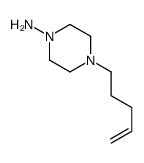 1-Piperazinamine,4-(4-pentenyl)-(9CI) Structure