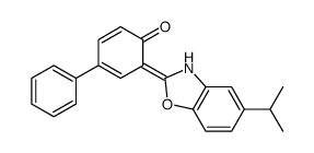 4-phenyl-6-(5-propan-2-yl-3H-1,3-benzoxazol-2-ylidene)cyclohexa-2,4-dien-1-one结构式