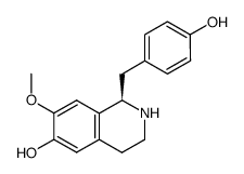 (R)-1-(4-hydroxy-benzyl)-7-methoxy-1,2,3,4-tetrahydro-isoquinolin-6-ol Structure