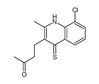 4-(8-chloro-2-methyl-4-sulfanylidene-1H-quinolin-3-yl)butan-2-one结构式
