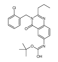 Carbamic acid, [3-[(2-chlorophenyl)methyl]-3,4-dihydro-4-oxo-2-propyl-6-quinazolinyl]-, 1,1-dimethylethyl ester (9CI)结构式