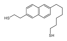 6-[6-(2-sulfanylethyl)naphthalen-2-yl]hexane-1-thiol结构式