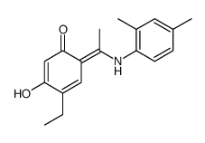 6-[1-(2,4-dimethylanilino)ethylidene]-4-ethyl-3-hydroxycyclohexa-2,4-dien-1-one结构式