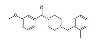 (3-methoxyphenyl)-[4-[(2-methylphenyl)methyl]piperazin-1-yl]methanone结构式