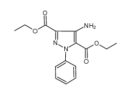 diethyl 4-amino-1-phenyl-1H-pyrazole-3,5-dicarboxylate结构式