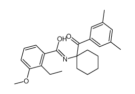 N-[1-(3,5-dimethylbenzoyl)cyclohexyl]-2-ethyl-3-methoxybenzamide结构式