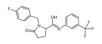 1-[(4-fluorophenyl)methyl]-5-oxo-N-[3-(trifluoromethyl)phenyl]pyrrolidine-2-carboxamide结构式