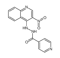 Isonicotinic acid N'-(3-nitro-quinolin-4-yl)-hydrazide结构式