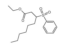 ethyl 3-(phenylsulfonyl)nonanoate结构式