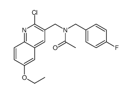 Acetamide, N-[(2-chloro-6-ethoxy-3-quinolinyl)methyl]-N-[(4-fluorophenyl)methyl]- (9CI)结构式