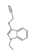 2-(1-ethylindol-3-yl)sulfanylacetonitrile结构式