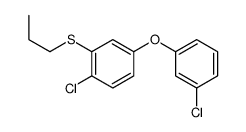 1-chloro-4-(3-chlorophenoxy)-2-propylsulfanylbenzene结构式