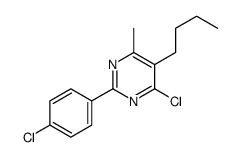 5-butyl-4-chloro-2-(4-chlorophenyl)-6-methylpyrimidine Structure