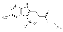 7H-Pyrrolo[2,3-c]pyridazine-6-propanoicacid, 3-methyl-5-nitro-, ethyl ester Structure