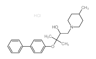 1-Piperidineethanol, a-[1-([1,1'-biphenyl]-4-yloxy)-1-methylethyl]-4-methyl-,hydrochloride (1:1)结构式