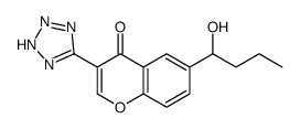 6-(1-hydroxybutyl)-3-(2H-tetrazol-5-yl)chromen-4-one结构式