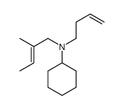 N-but-3-enyl-N-(2-methylbut-2-enyl)cyclohexanamine结构式