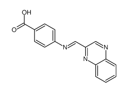 4-(quinoxalin-2-ylmethylideneamino)benzoic acid结构式